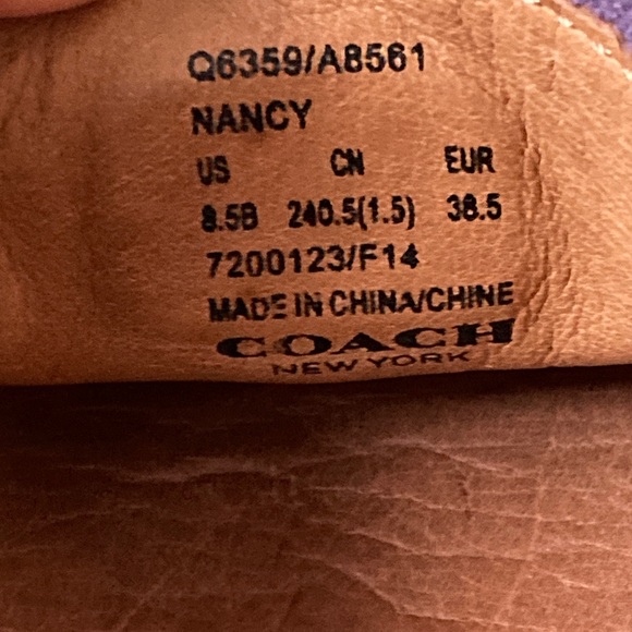 Coach Nancy Nubuck Violet Driving Loafers 8.5 EUC - Picture 8 of 8